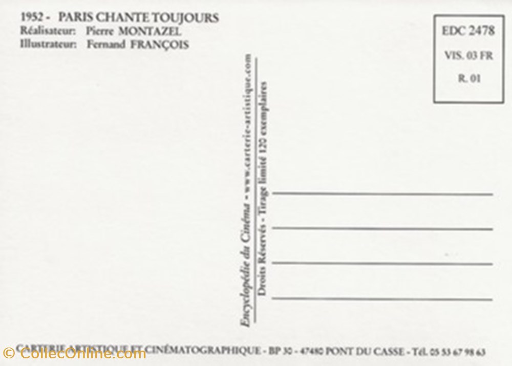Paris chante toujours cartes postales autres paris chante toujours