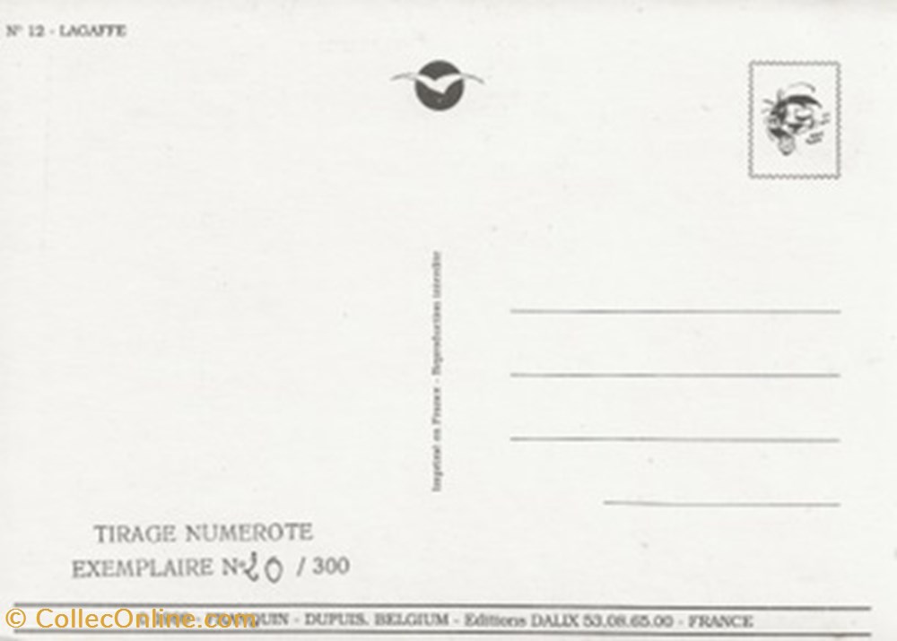 Gaston Lagaffe n°12 cartes postales bande dessinee gaston lagaffe n 12