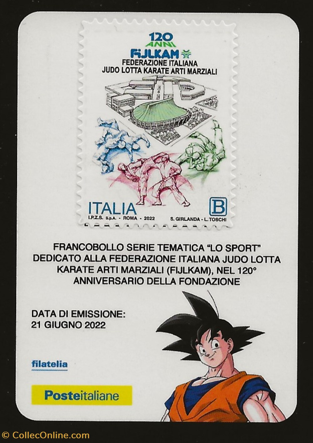 timbres rome italie 2022 dragon ball z