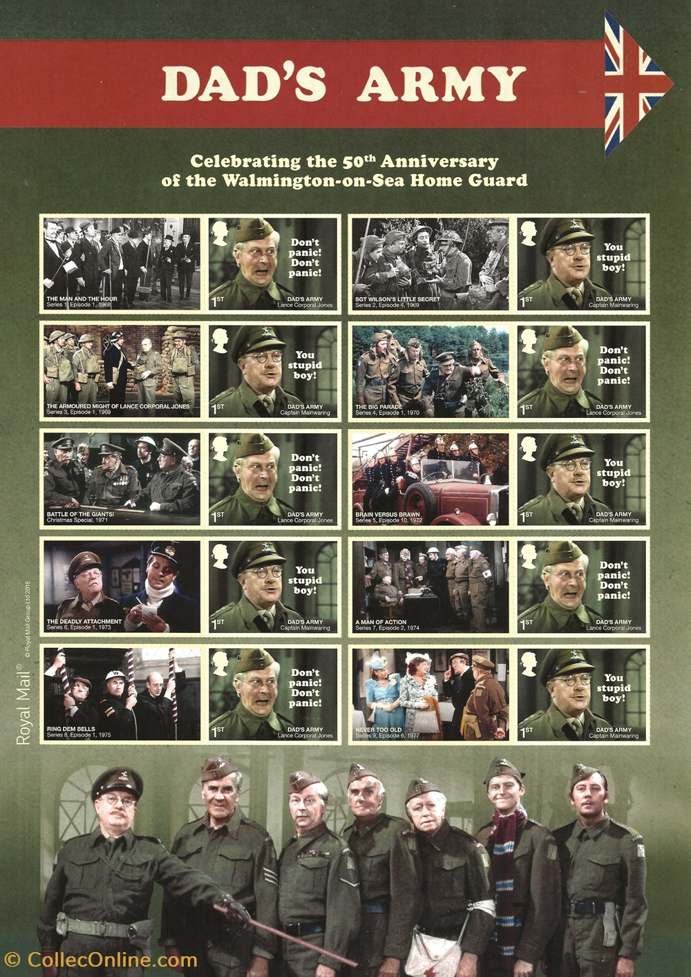 ZZZ bloc (Grande Bretagne) 2018 Dad's army - Stamps - Condition New