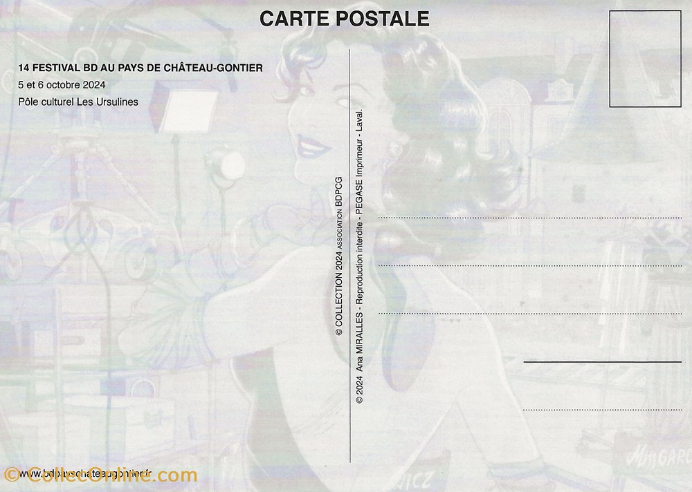 Château-Gontier (55) 2024 2 cartes postales bande dessinee chateau gontier 55 2024