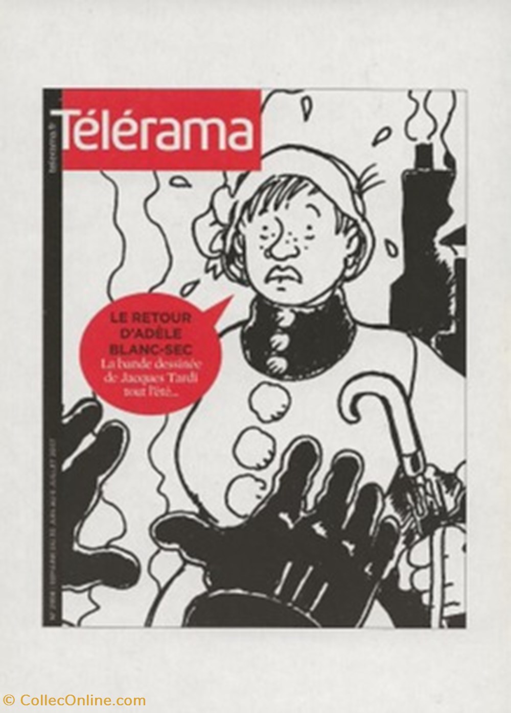 cartes postales bande dessinee adele blanc sec