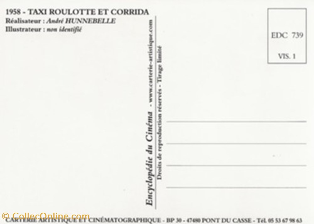 Taxi roulotte et corrida cartes postales autres taxi roulotte et corrida