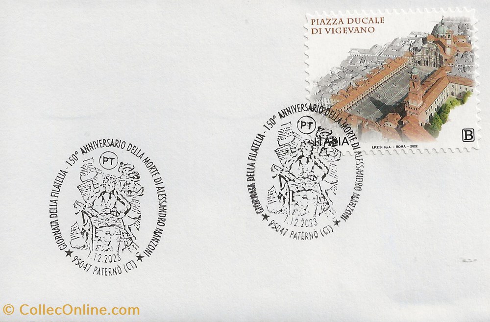 timbres paterno italie 2023 150 anniversario della morte di alessandro manzoni
