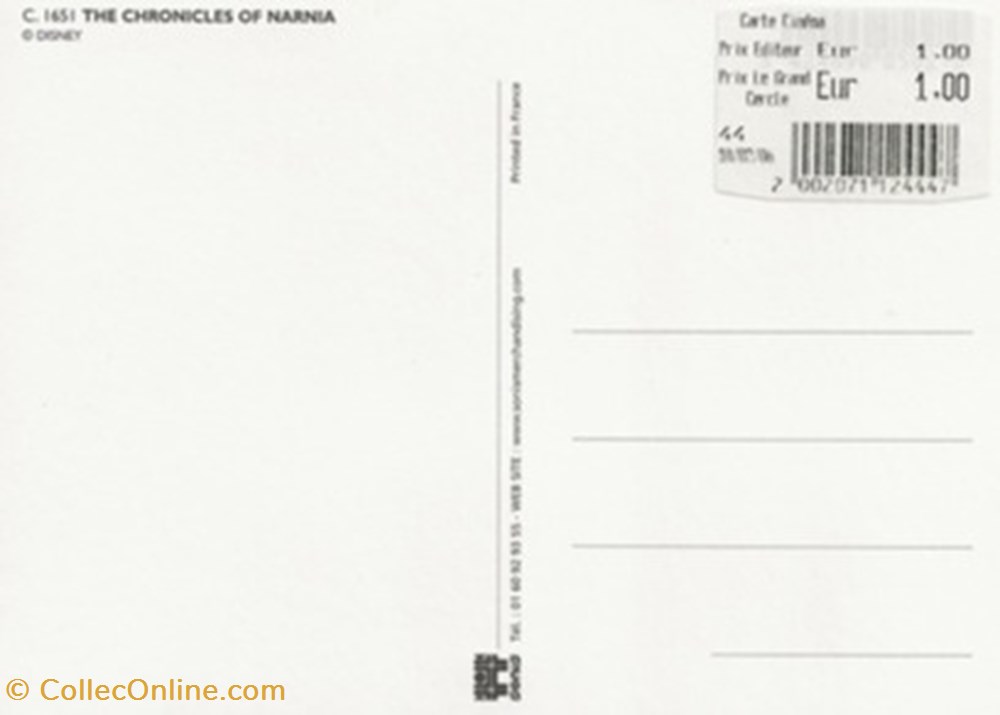 Narnia, the lion, the witch and the wardrobe cartes postales autres narnia the lion the witch and the wardrobe