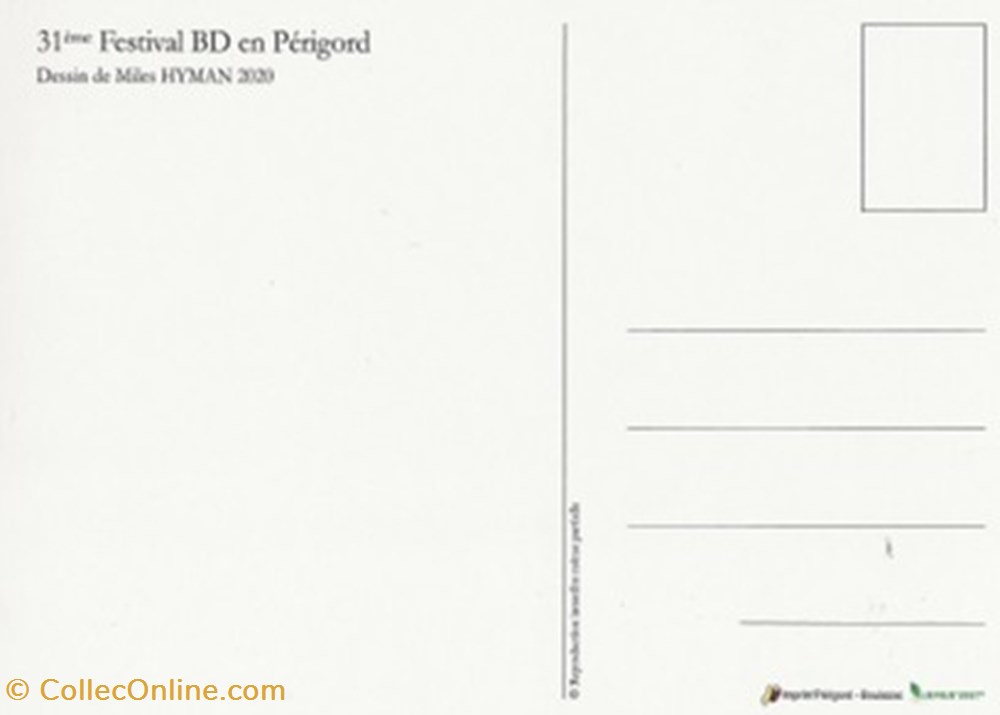 cartes postales bande dessinee bassillac 24 2020