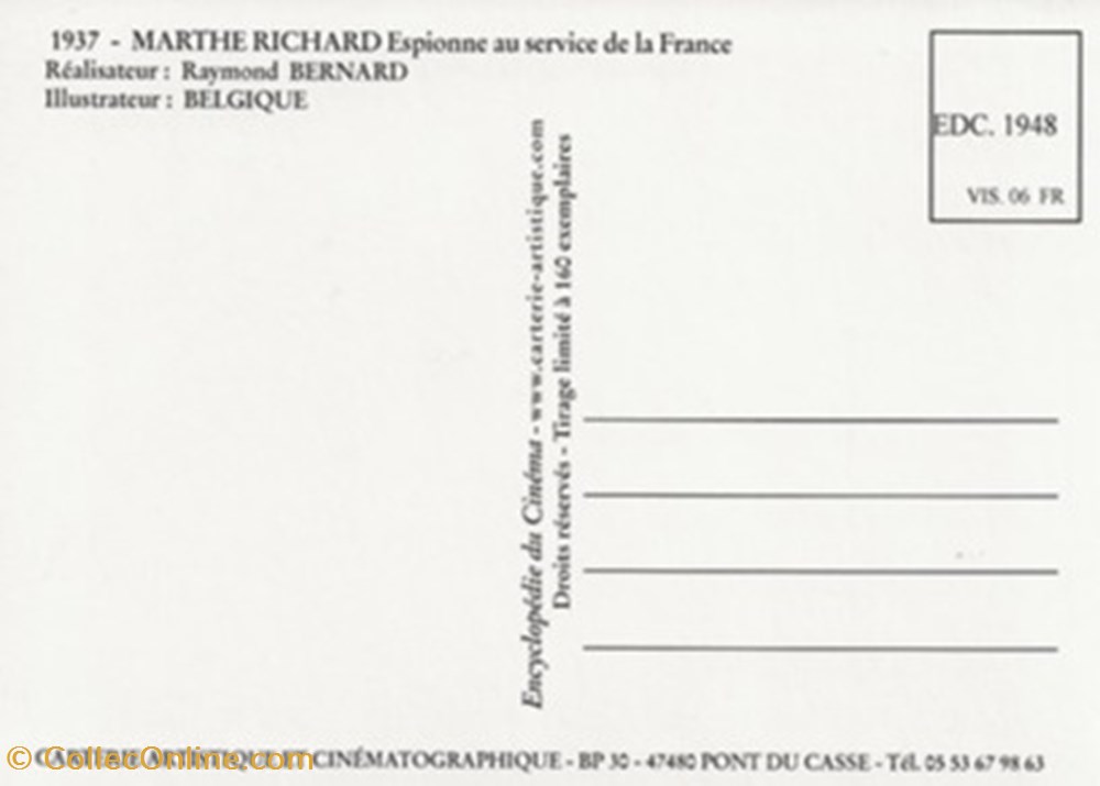 Marthe Richard espionne au service de la France cartes postales autres marthe richard espionne au service de la france