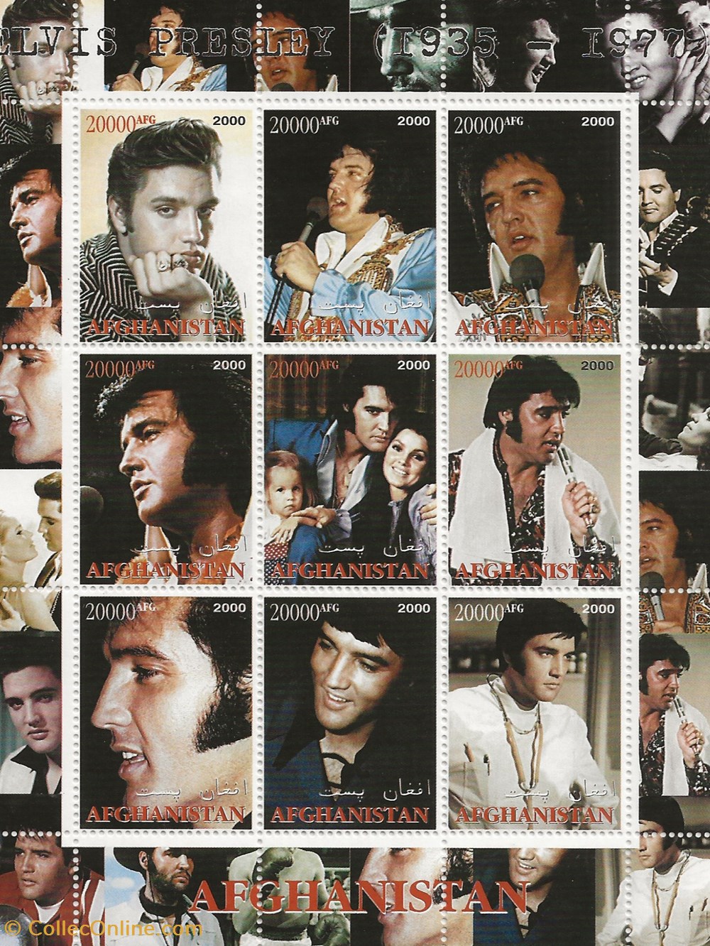 ZZZ Bloc (Afghanistan) 2000 Elvis Presley timbres zzz bloc afghanistan 2000 elvis presley