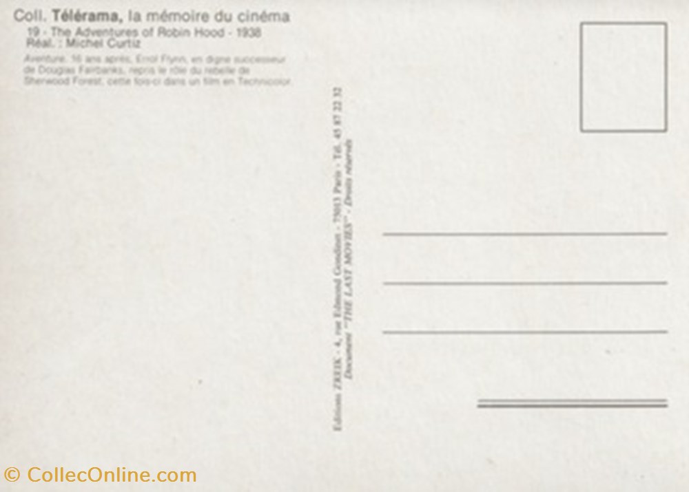 cartes postales autres les aventures de robin des bois