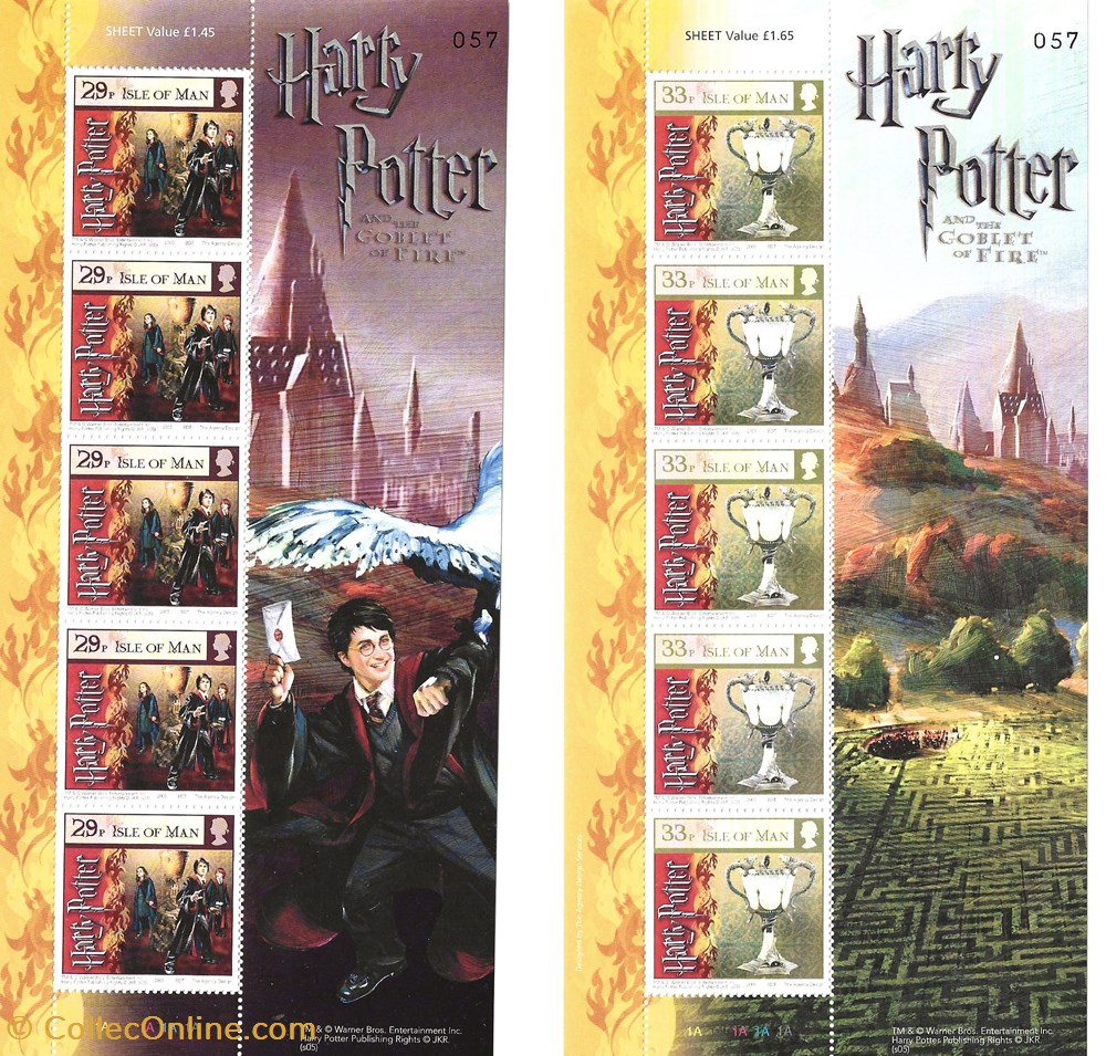 timbres zzz presentation pack ile de man 2005 harry potter and the goblet of fire