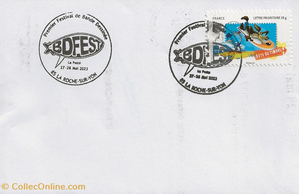 La Roche sur Yon (85) 2023 BD Fest - 1er festival de bande dessinée timbres la roche sur yon 85 2023 bd fest 1er festival de bande dessinee