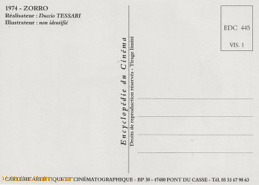 Zorro cartes postales autres zorro