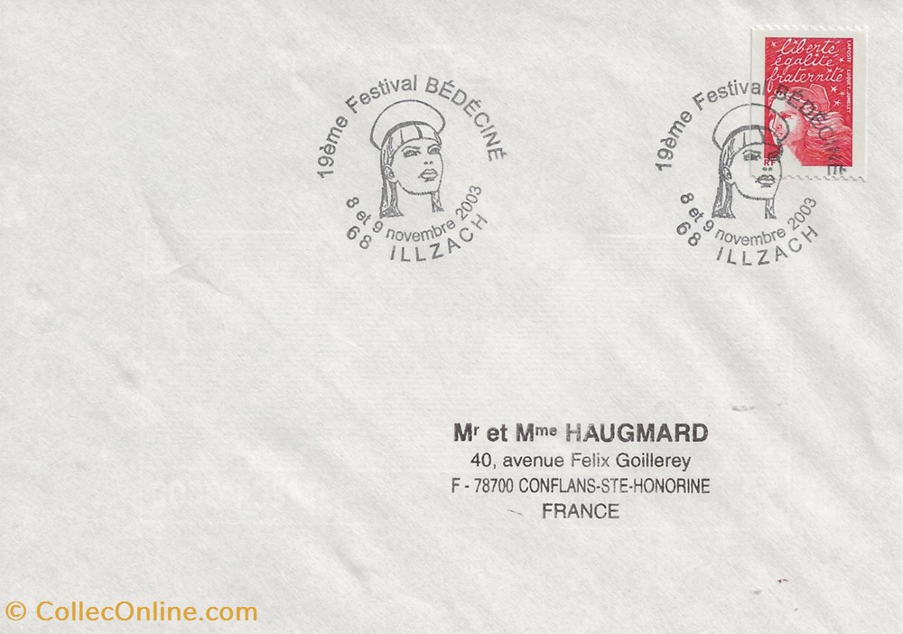Illzach (68) 2003 Bédéciné timbres illzach 68 2003 bedecine