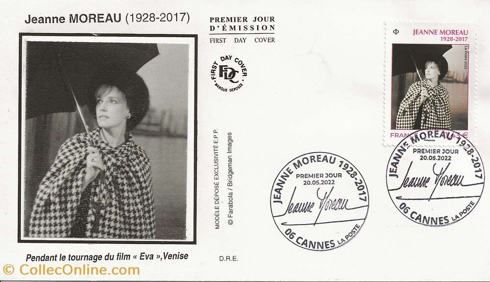 Cannes (06) 2022 Jeanne Moreau timbres cannes 06 2022 jeanne moreau