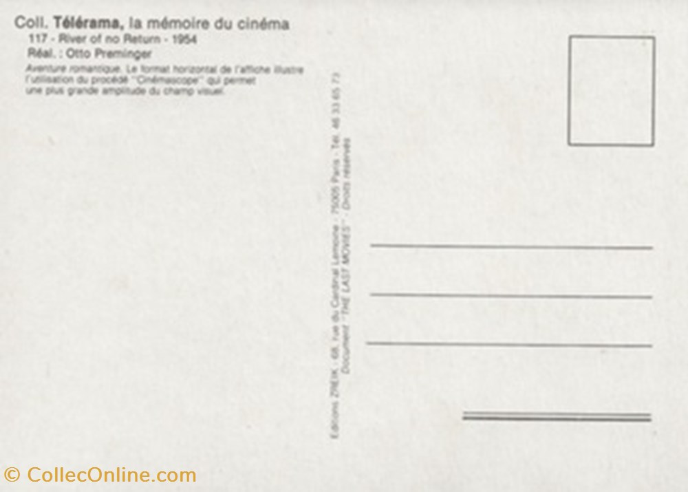 cartes postales autres riviere sans retour