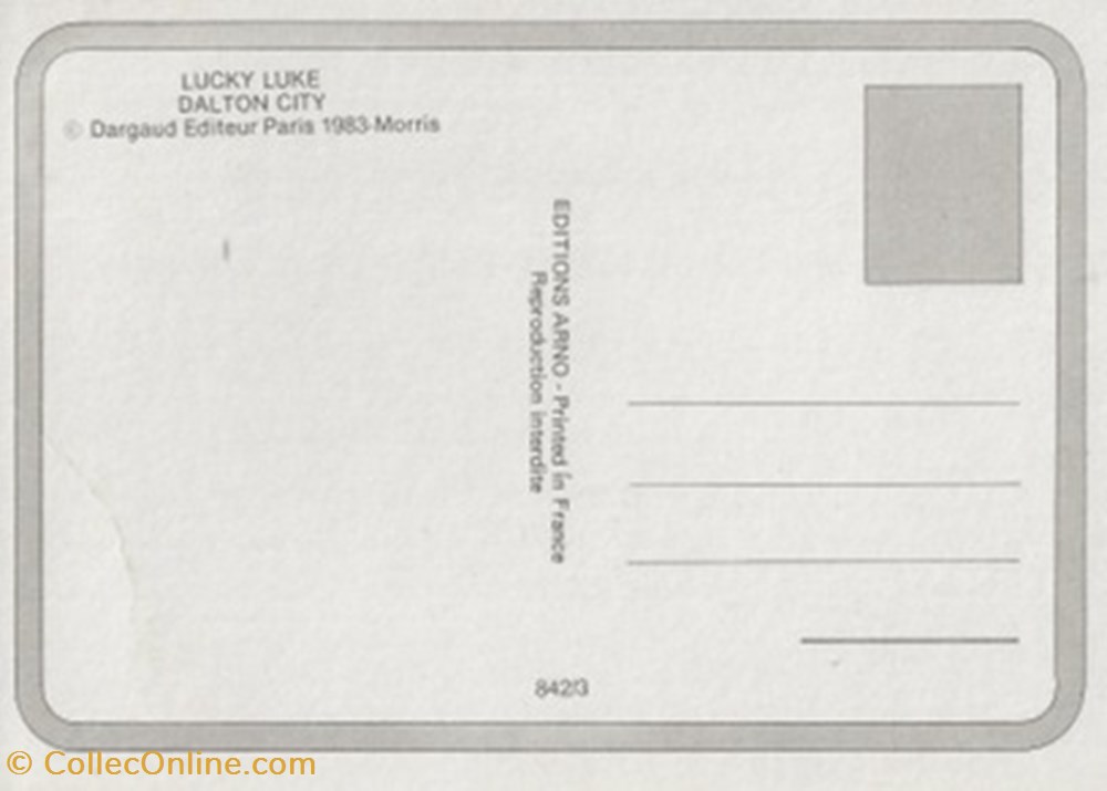cartes postales bande dessinee lucky luke