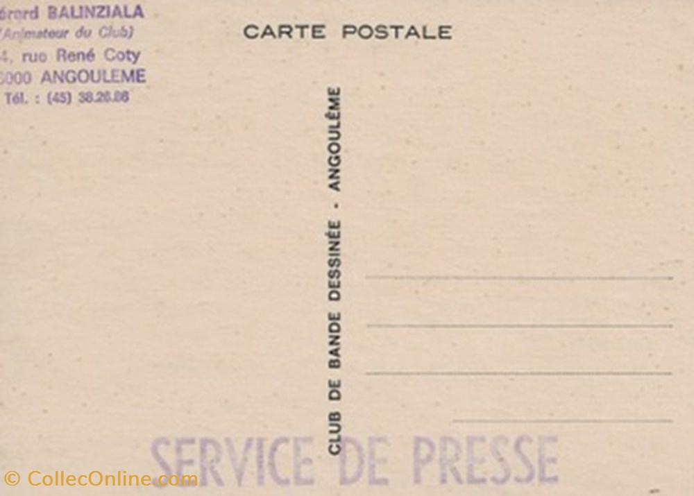 cartes postales bande dessinee angouleme 16 1982