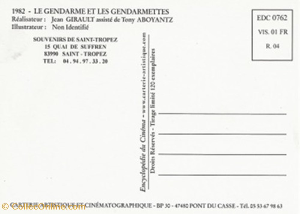 Le gendarme et les gendarmettes cartes postales autres le gendarme et les gendarmettes