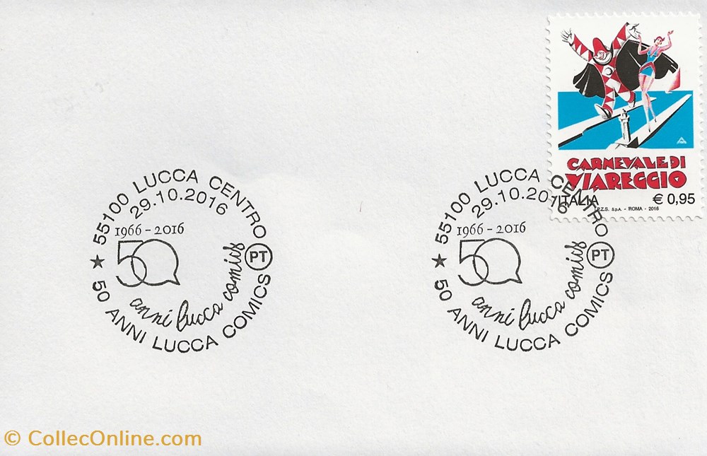 Lucca (Italie) 2016 1966/2016 50 Anni Lucca comics timbres lucca italie 2016 1966 2016 50 anni lucca comics