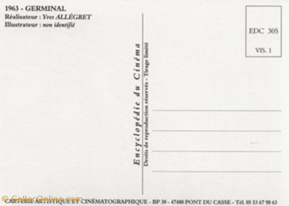 Germinal cartes postales autres germinal