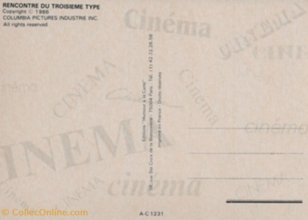 Rencontres du troisième type cartes postales autres rencontres du troisieme type