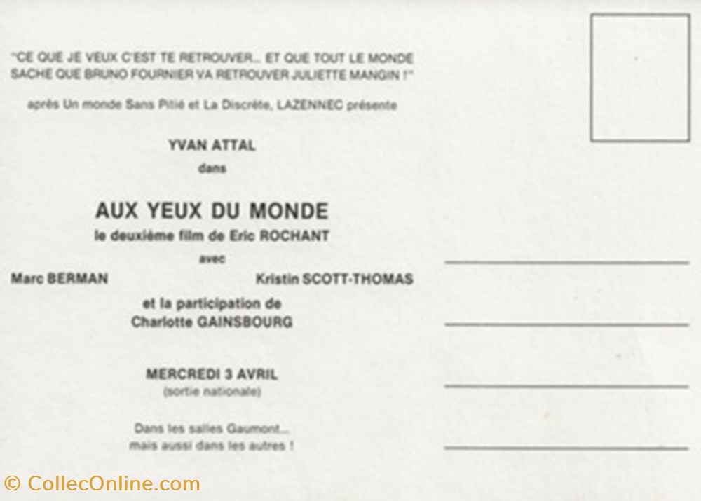 cartes postales autres aux yeux du monde