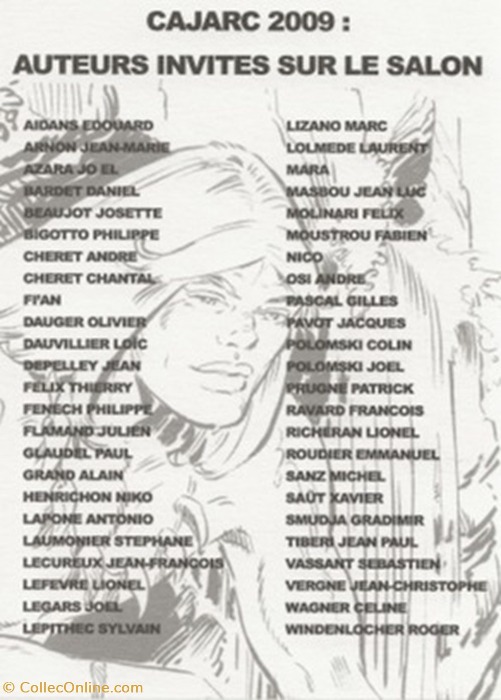 Cajarc (46) 2009 cartes postales bande dessinee cajarc 46 2009