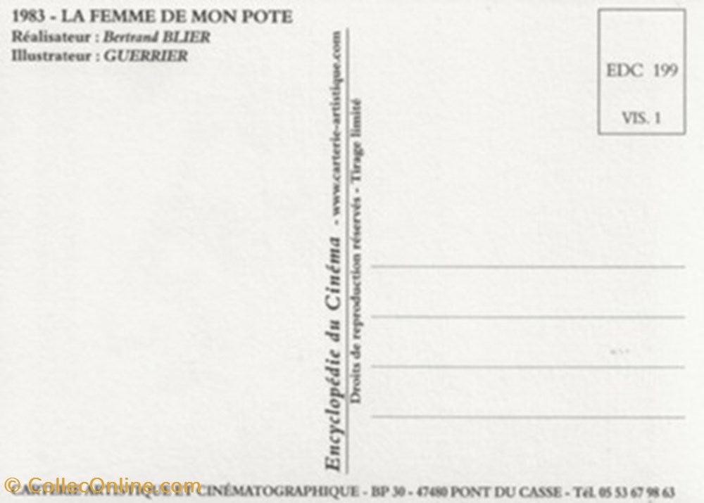 La femme de mon pote cartes postales autres la femme de mon pote