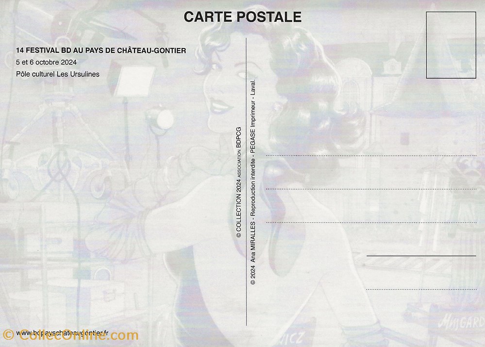 Château-Gontier (55) 2024 4 cartes postales bande dessinee chateau gontier 55 2024