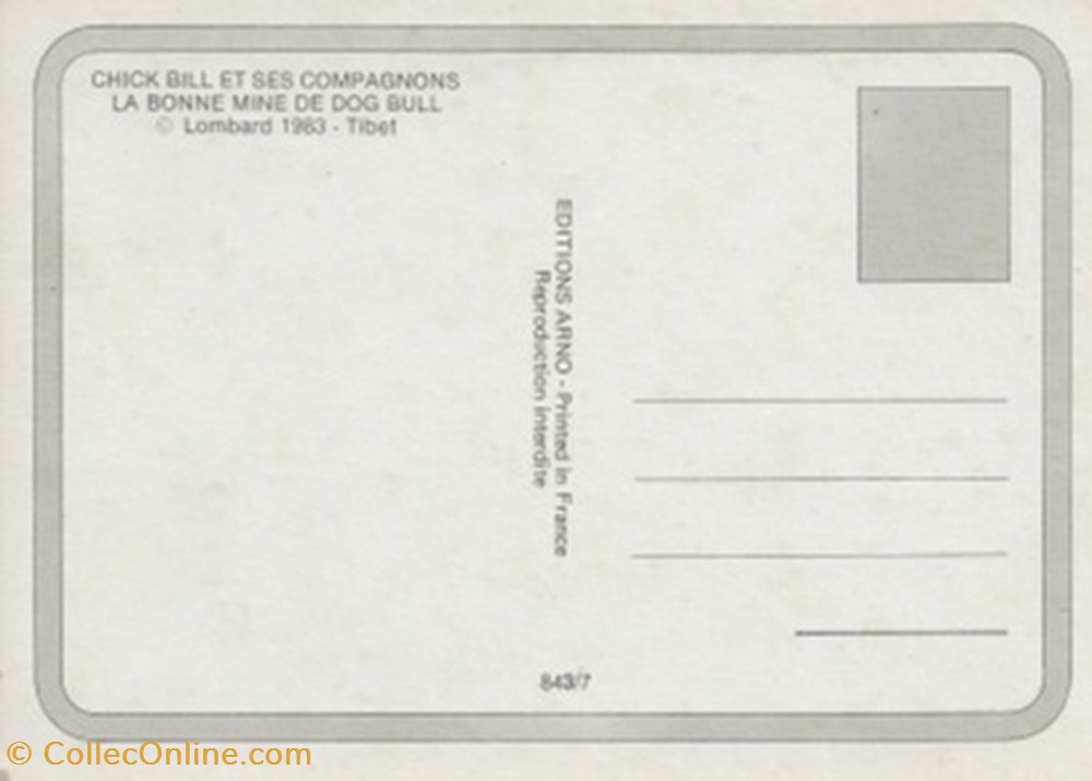 cartes postales bande dessinee chick bill