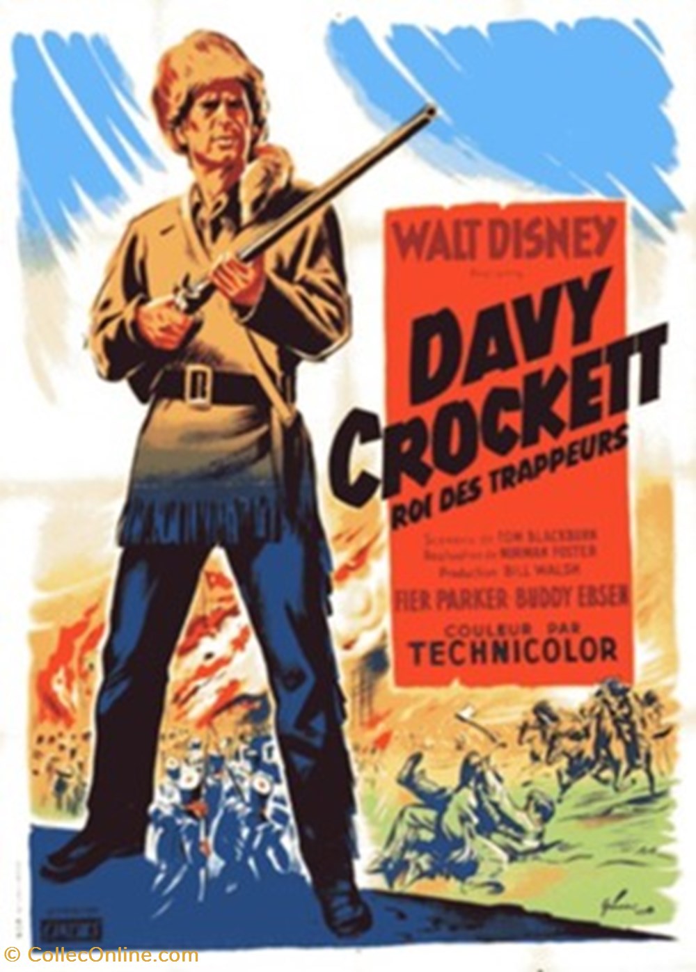 cartes postales autres davy crockett roi des trappeurs