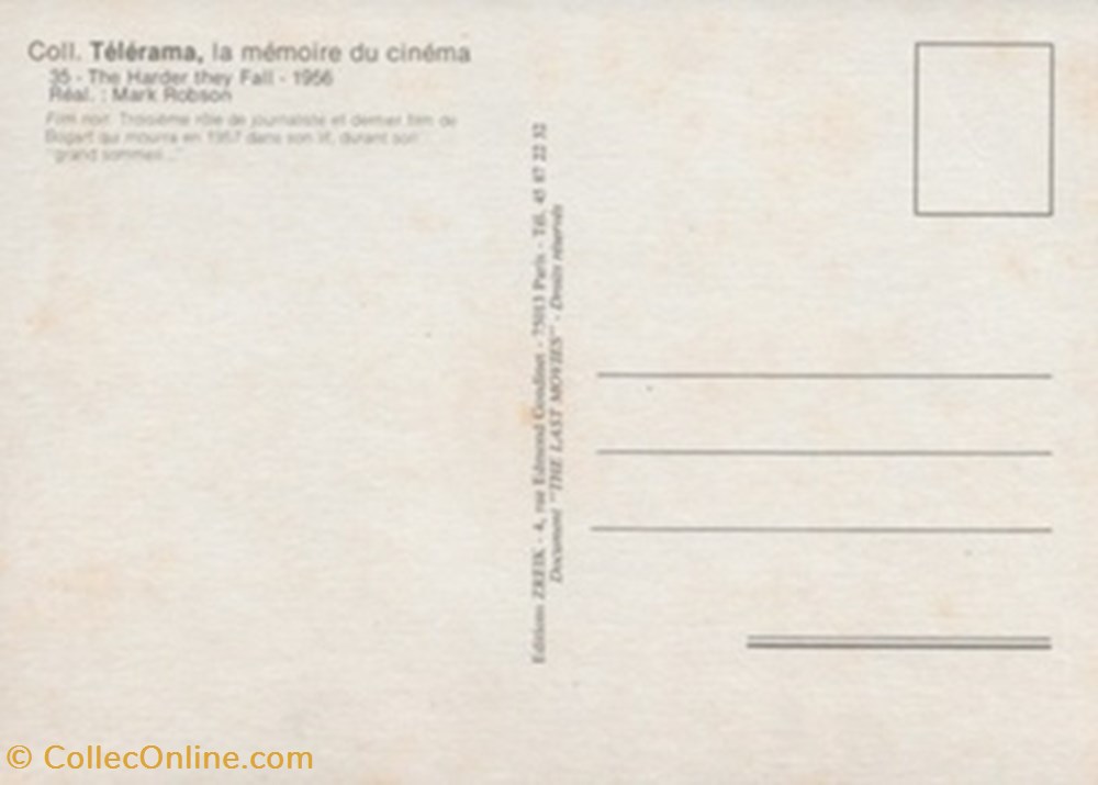 Plus dure sera la chute 2 cartes postales autres plus dure sera la chute