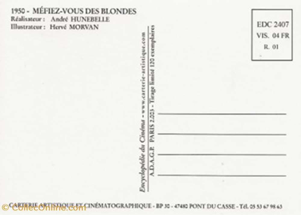Méfiez vous des blondes cartes postales autres mefiez vous des blondes