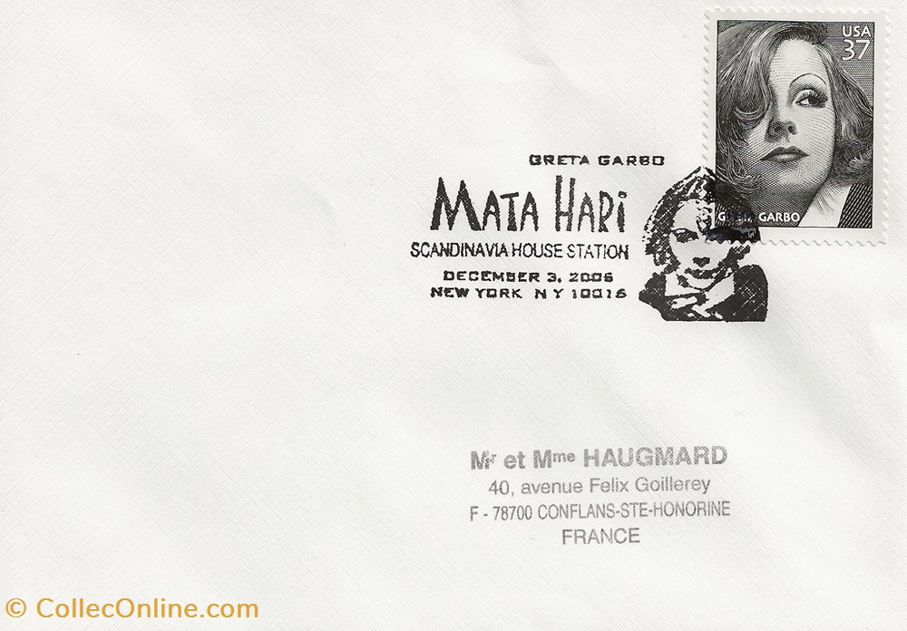 New York (Etats Unis) 2006 Greta Garbo - Mata Hari timbres new york etats unis 2006 greta garbo mata hari