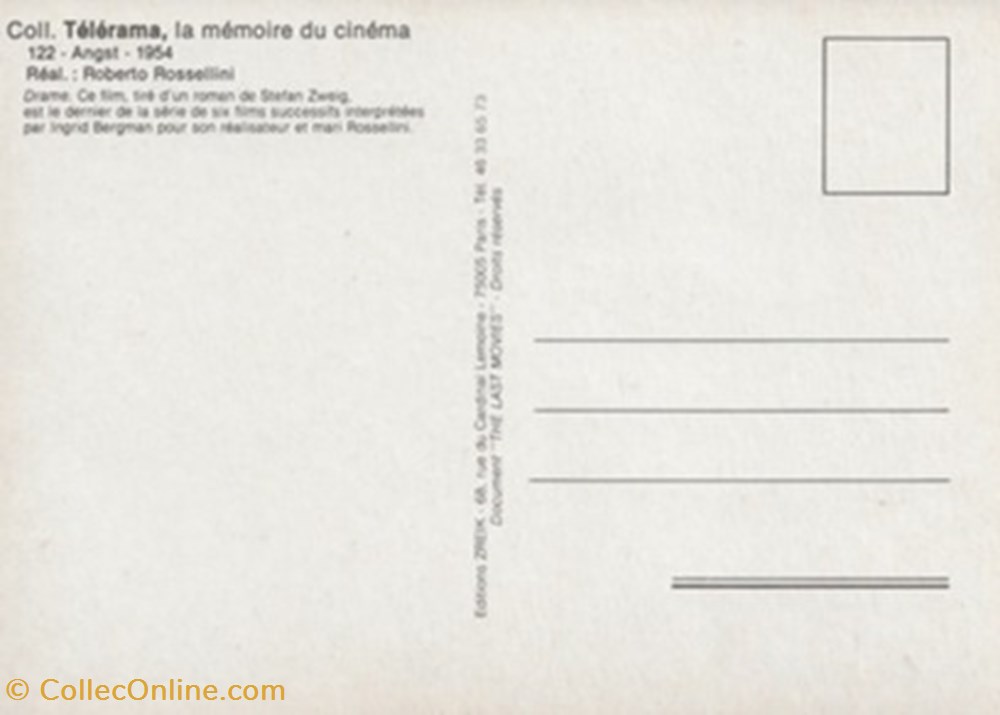Angoisse (ou La peur) cartes postales autres angoisse ou la peur