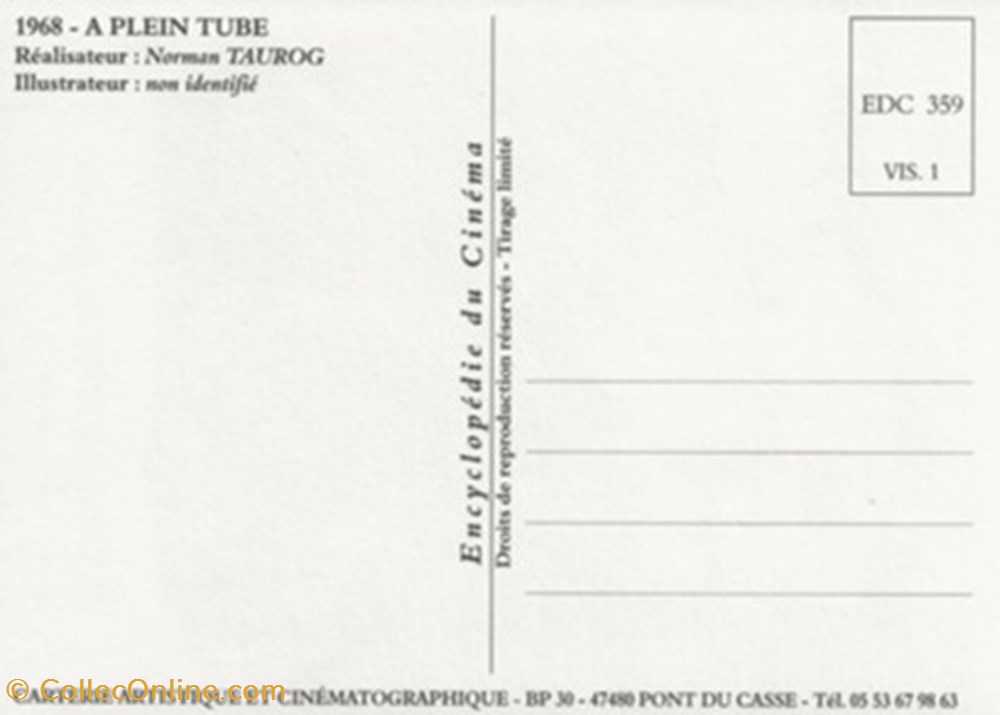 cartes postales autres a plein tube