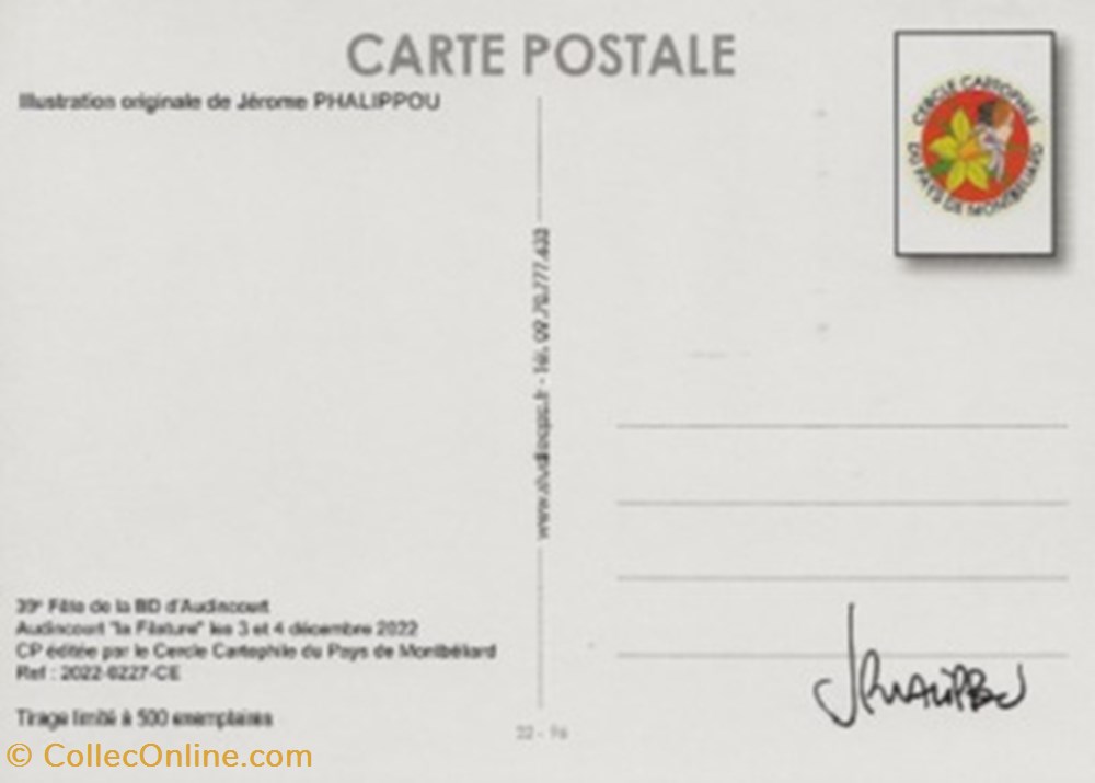 Audincourt (25) 2022 cartes postales bande dessinee audincourt 25 2022