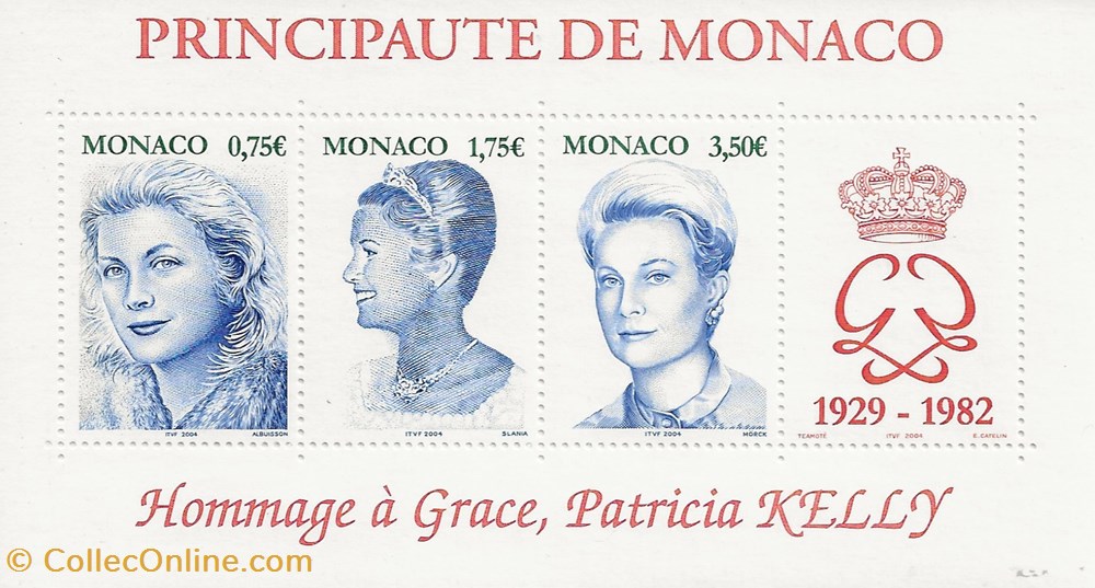 timbres zzz blocs monaco 2004 grace kelly