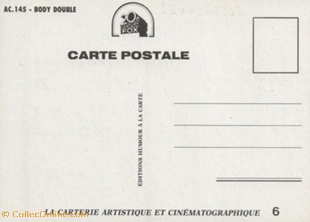 Body double cartes postales autres body double