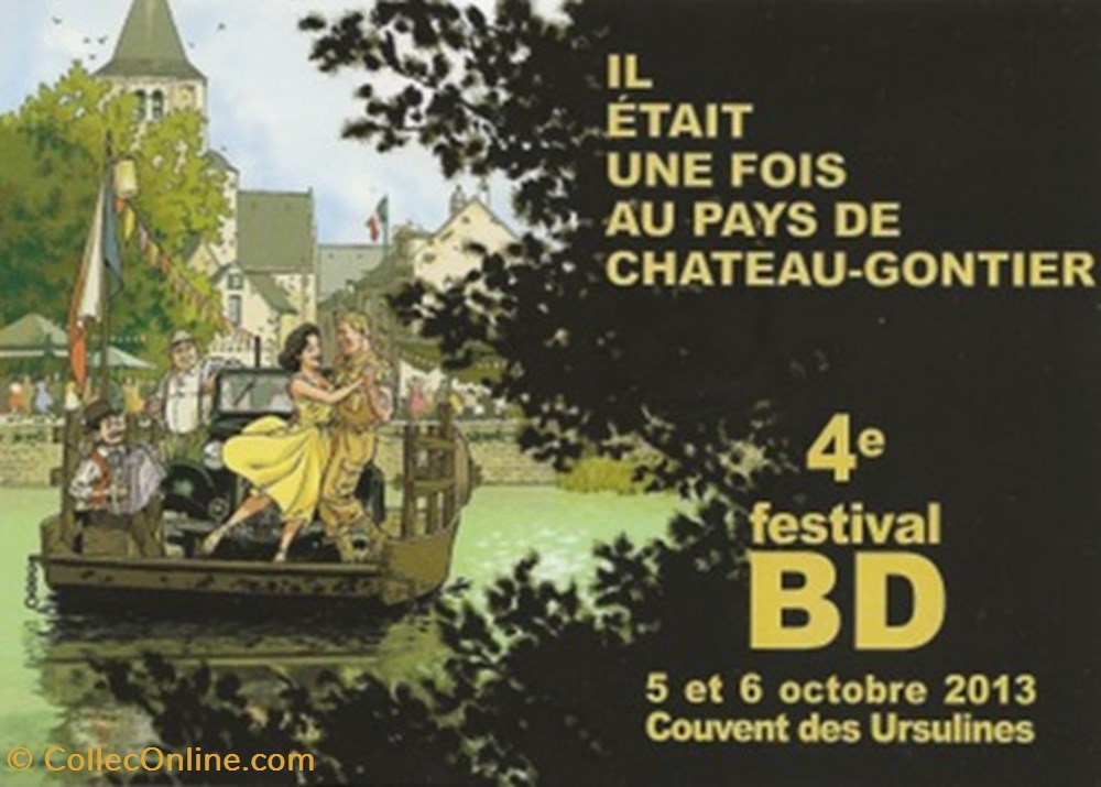 cartes postales bande dessinee chateau gontier 55 2013
