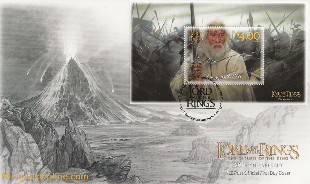 Wanganui (Nouvelle Zélande) 2023 The lord of the rings, the return of the king 5 timbres wanganui nouvelle zelande 2023 the lord of the rings the return of the king