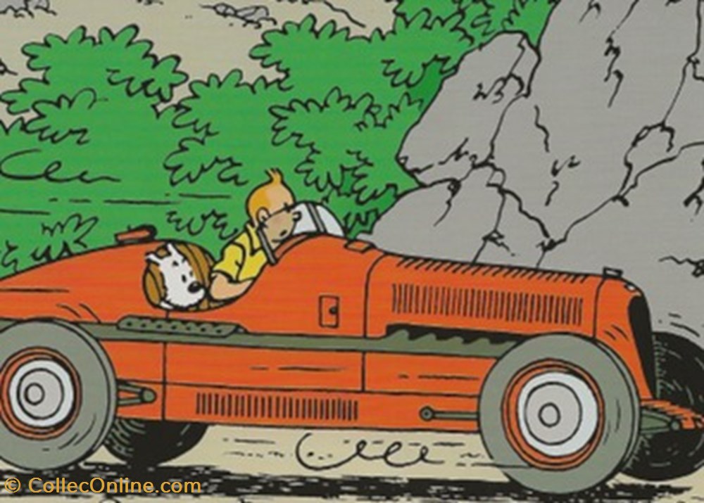 Tintin cartes postales bande dessinee tintin