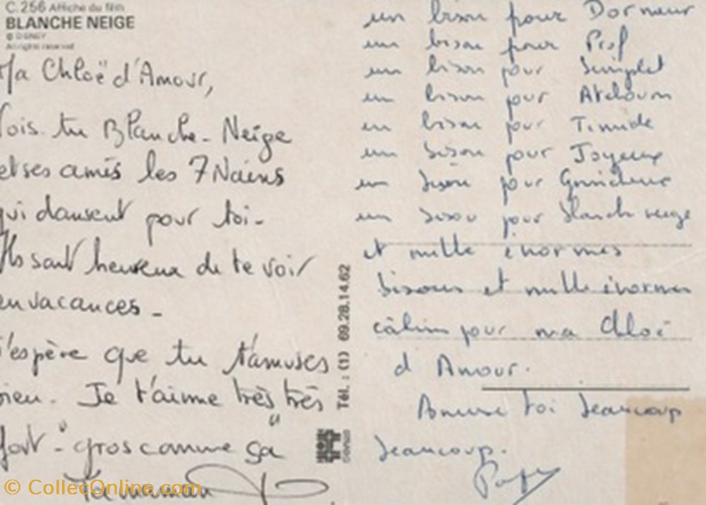 Blanche-Neige et les 7 nains 2 cartes postales autres blanche neige et les 7 nains