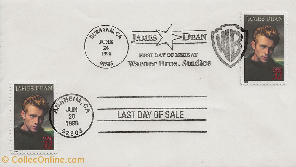 Burbank (Etats-Unis) 1996 James Dean timbres burbank etats unis 1996 james dean