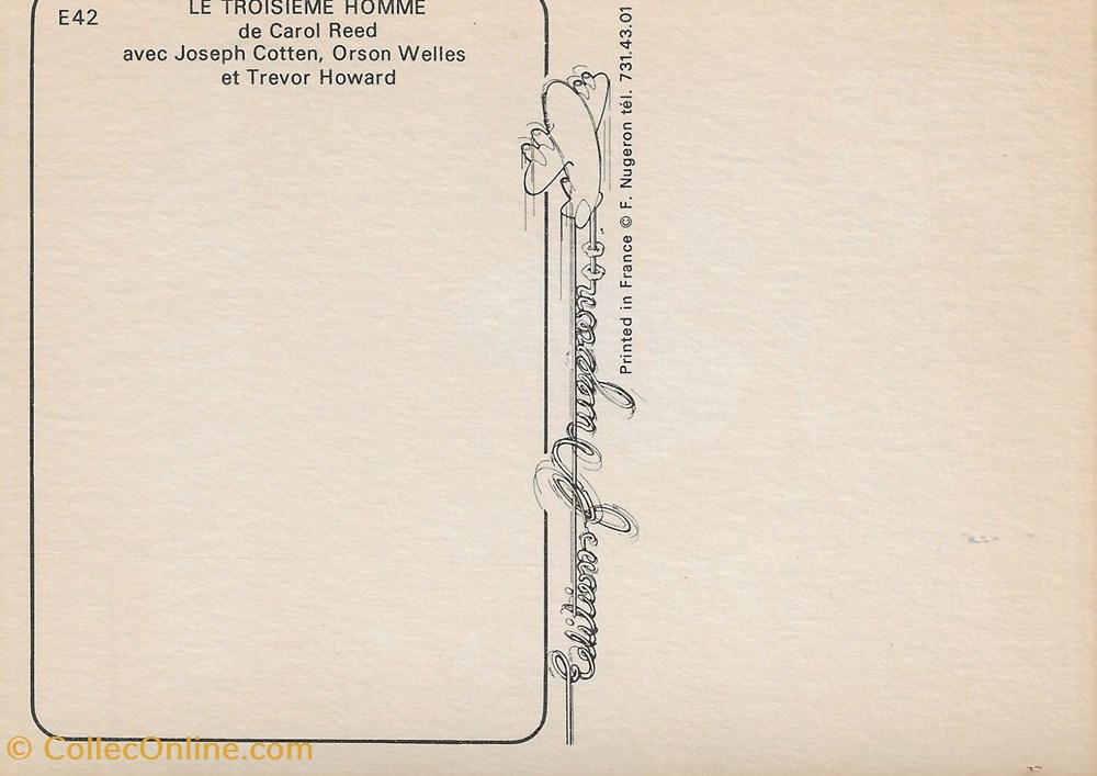 Le troisième homme cartes postales autres le troisieme homme