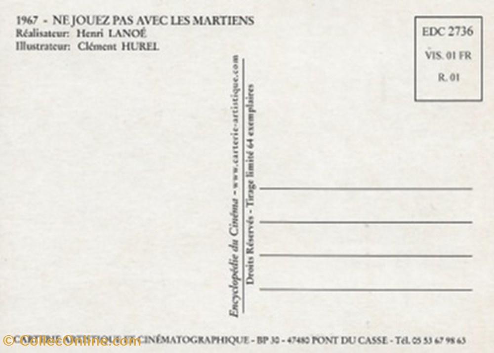Ne jouez pas avec les martiens cartes postales autres ne jouez pas avec les martiens