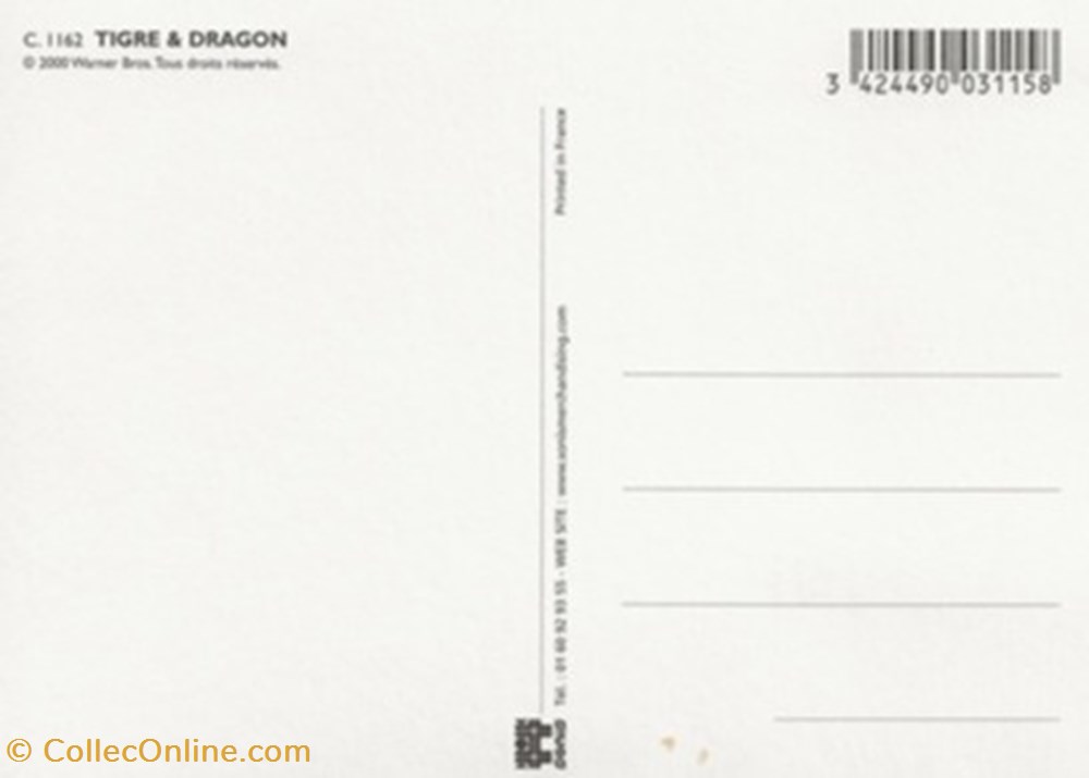 cartes postales autres tigre dragon