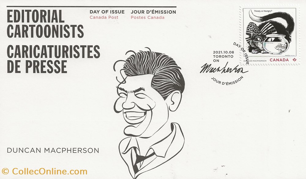 timbres zzz canada 2021 caricaturistes de presse
