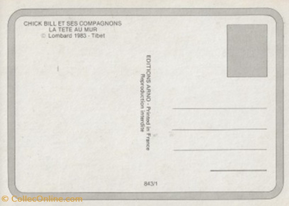 Chick Bill cartes postales bande dessinee chick bill