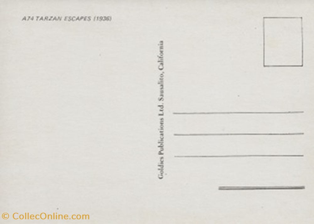 Tarzan escapes cartes postales autres tarzan escapes